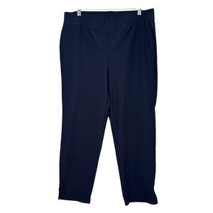 Eileen Fisher Women's Blue Pull-On Cropped Pants Size Medium